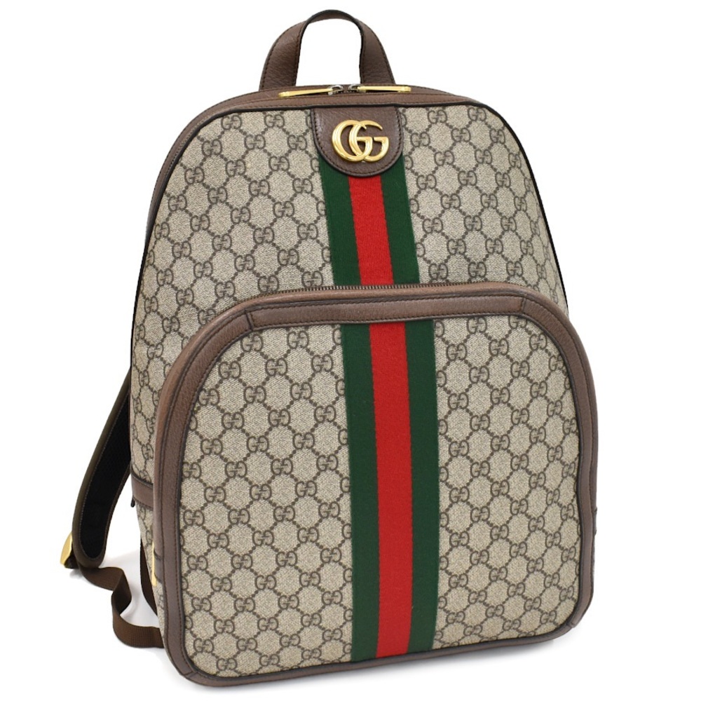 Gucci Brown and Red Backpack with Iconic Monogram